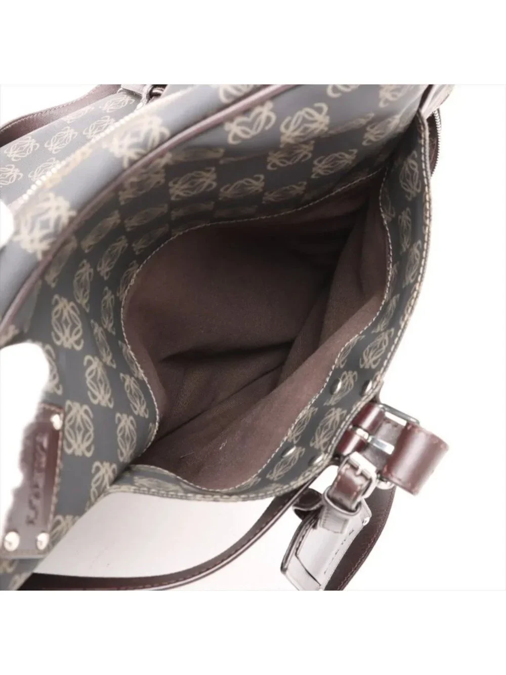 Loewe Repeat Anagram Leather 2-Way Boston Bag Crossbody